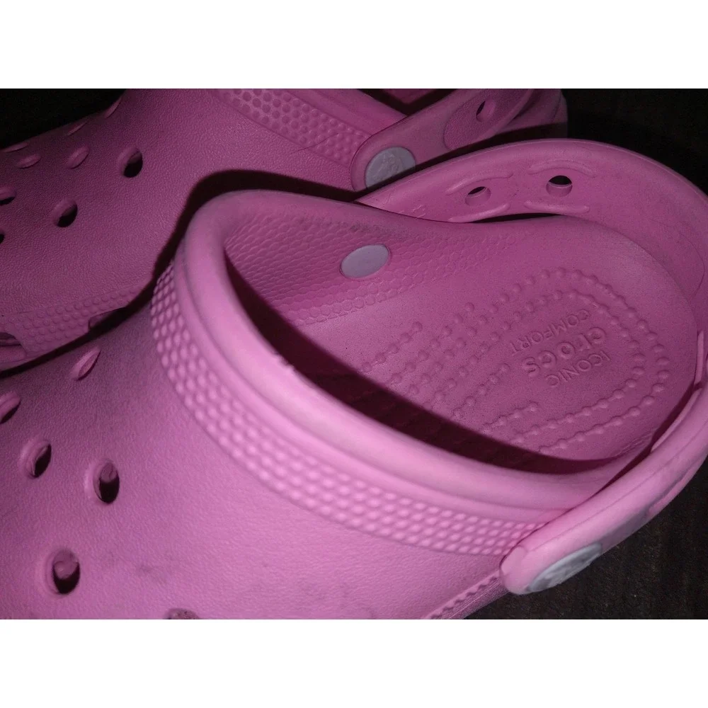 Crocs Classic Crush Clog‎ Pink Sz C13 Platform Shoes Iconic Girls 13